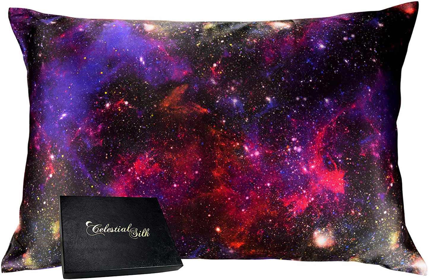 Celestial Silk 100% Pure Mulberry Silk Pillowcase Premium 25 Momme for Hair and Skin, Hypoallergenic Charmeuse Silk Weave on Both Sides - Hidden Zipper Closure (King, Vintage Pink) Arts & Entertainment > Party & Celebration > Gift Giving Celestial Silk Galaxy King 