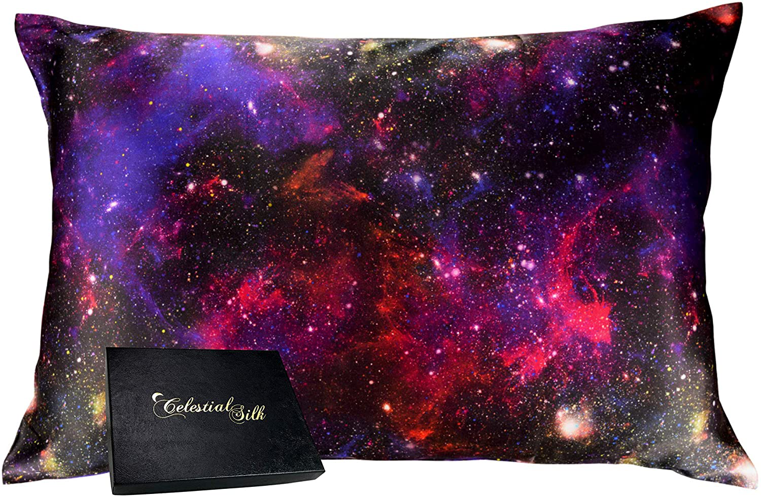 Celestial Silk 100% Pure Mulberry Silk Pillowcase Premium 25 Momme for Hair and Skin, Hypoallergenic Charmeuse Silk Weave on Both Sides - Hidden Zipper Closure (King, Vintage Pink) Arts & Entertainment > Party & Celebration > Gift Giving Celestial Silk Galaxy King 