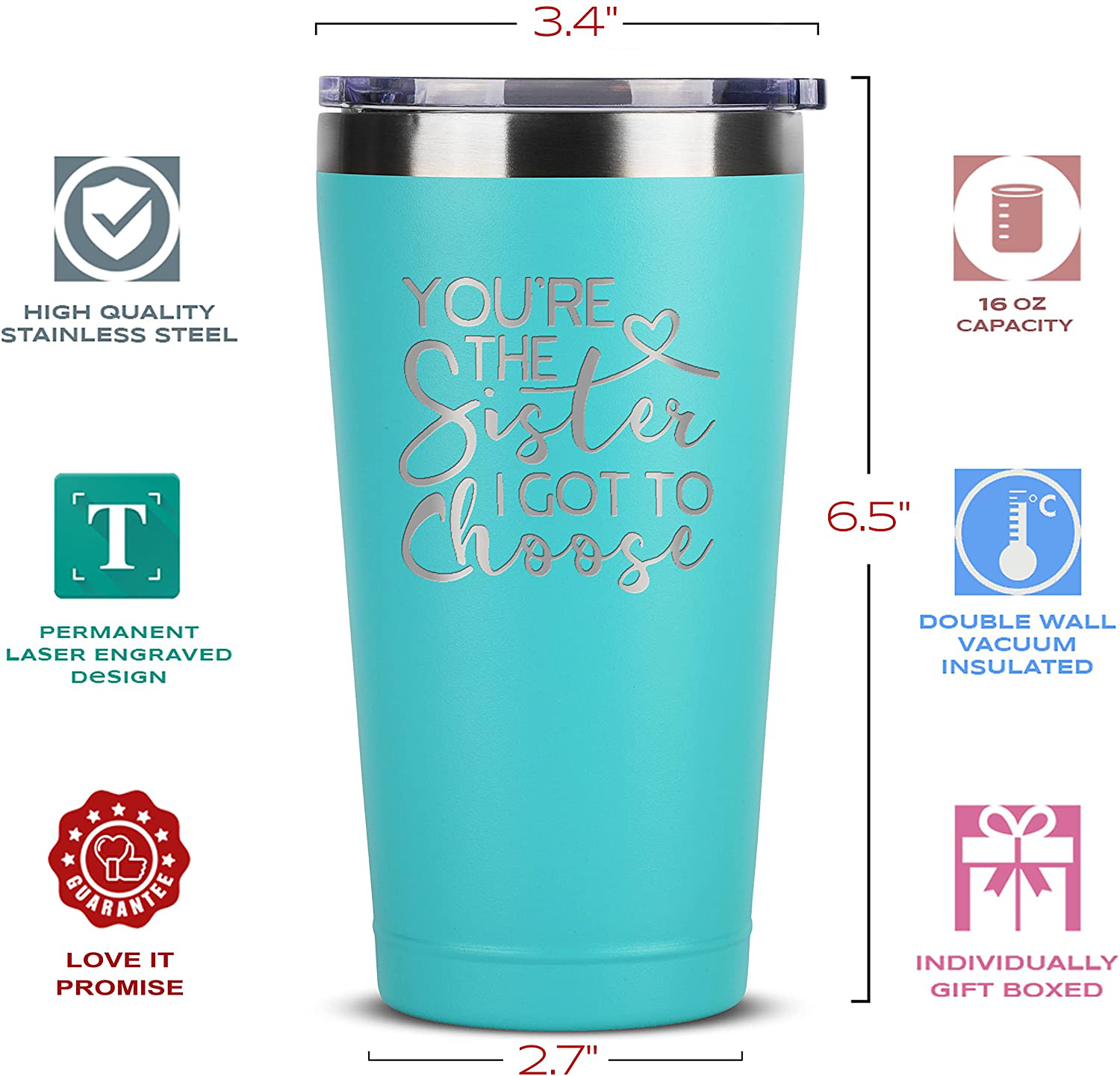 Best Friend Birthday Gifts for Women - Best Friend Friendship Gifts Set - Sister I Got To Choose Unique Birthday Gifts for Women BFF, Bestie, Friend - Gift Set with Tumbler, Fuzzy Socks & Card Arts & Entertainment > Party & Celebration > Gift Giving Sodilly   