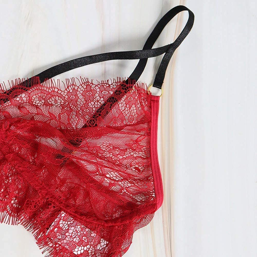 Women Lingerie Sexy Bra and Panties Set Lace Strap Bralette Lingerie Set Apparel & Accessories > Clothing > Underwear & Socks > Lingerie KLONKEE   