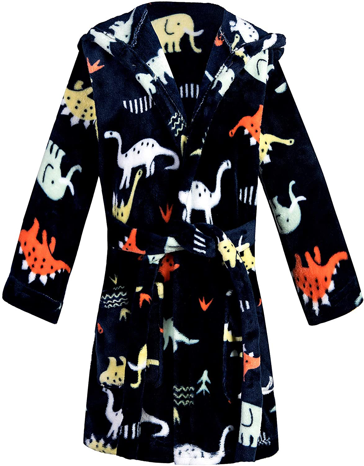 Kids Little Boys Girls Cartoon Animal Hooded Bathrobe Toddler Robe Pajamas Sleepwear Apparel & Accessories > Clothing > Sleepwear & Loungewear > Robes Kylie Max   
