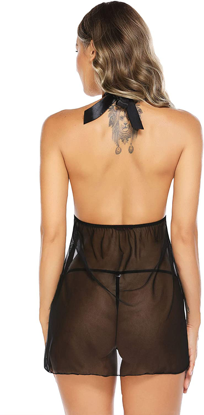 Avidlove Lingerie for Women Lace Babydoll Strap Chemise Halter Negligee Apparel & Accessories > Clothing > Underwear & Socks > Lingerie Kylie Max   