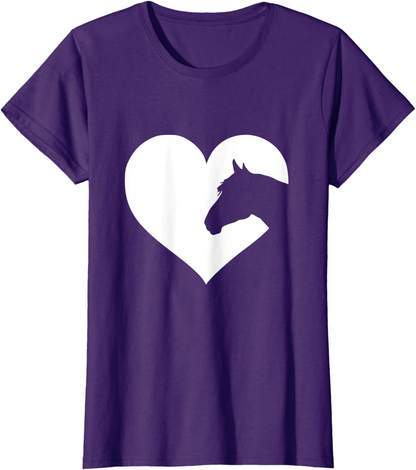 Horse lover T-Shirt gift for girls & women who love horses T-Shirt Arts & Entertainment > Party & Celebration > Gift Giving Unknown Purple Women Small