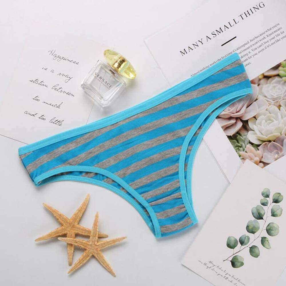 Nightaste Womens Cotton Cheeky Bikini Underwear Pack of 5Pcs Low Rise Half Back Coverage Tanga Panties Apparel & Accessories > Clothing > Underwear & Socks > Underwear Nightaste   