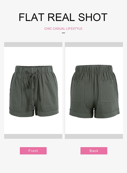 Dokotoo Womens Comfy Drawstring Casual Elastic Waist Pocketed Shorts Apparel & Accessories > Clothing > Shorts Kylie Max   