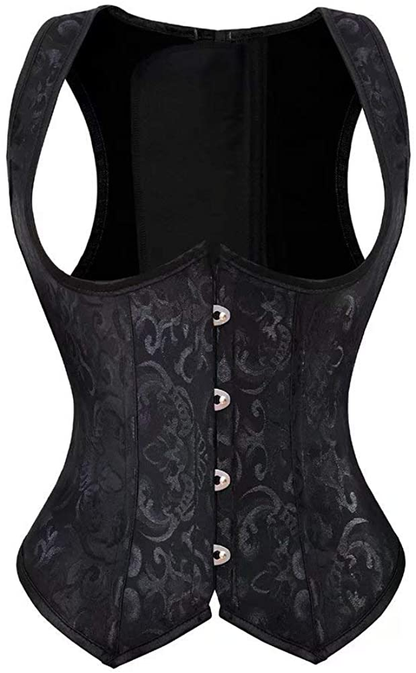 Corset Top Bustier Women'S Overbust Satin Floral Lace up Trim plus Size Bodyshaper Apparel & Accessories > Clothing > Underwear & Socks > Lingerie jutrisujo   