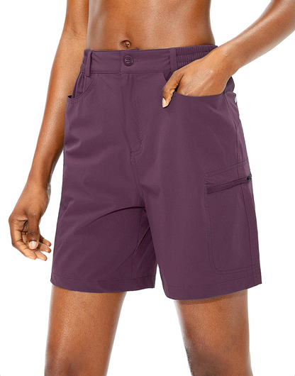 Viodia Women'S Hiking Cargo Shorts Quick Dry Stretch Lightweight Camping Shorts for Women with Zipper Pockets Apparel & Accessories > Clothing > Shorts Kylie Max   