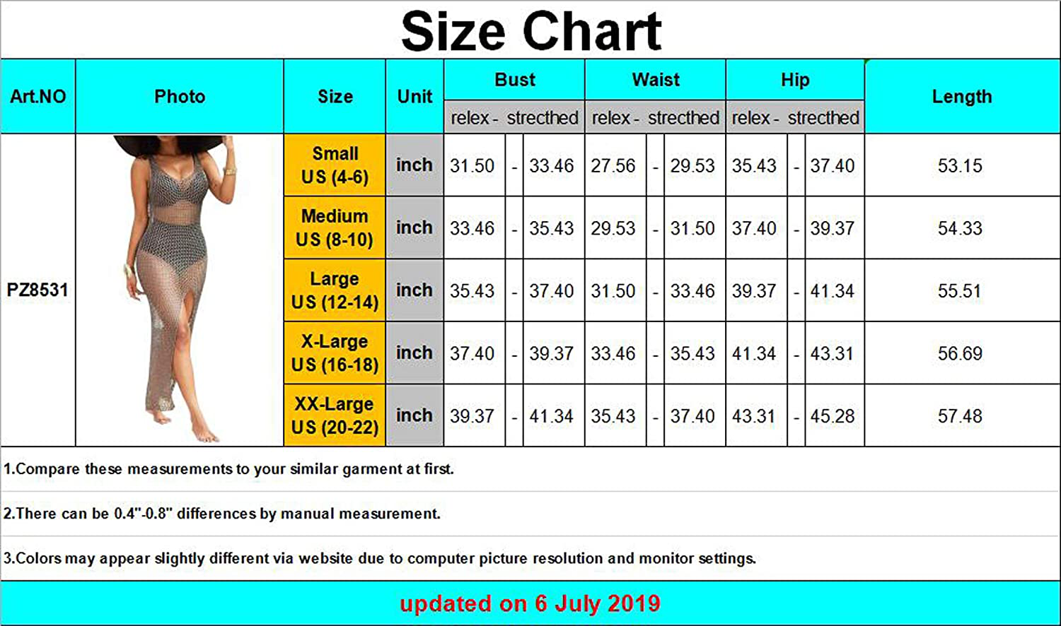 Perzeal Women'S Sexy Sleeveless Swimsuit Cover Ups Sheer Crochet plus Size Beach Bikini See through Swimwear Maxi Dresses Apparel & Accessories > Clothing > Swimwear Kylie Max   