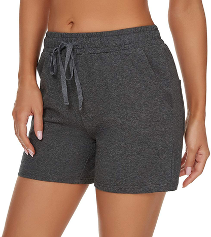 Tandisk Women'S 5" Casual Jersey Cotton Shorts Lounge Yoga Pajama Walking Shorts with Pockets Activewear Apparel & Accessories > Clothing > Shorts Kylie Max   