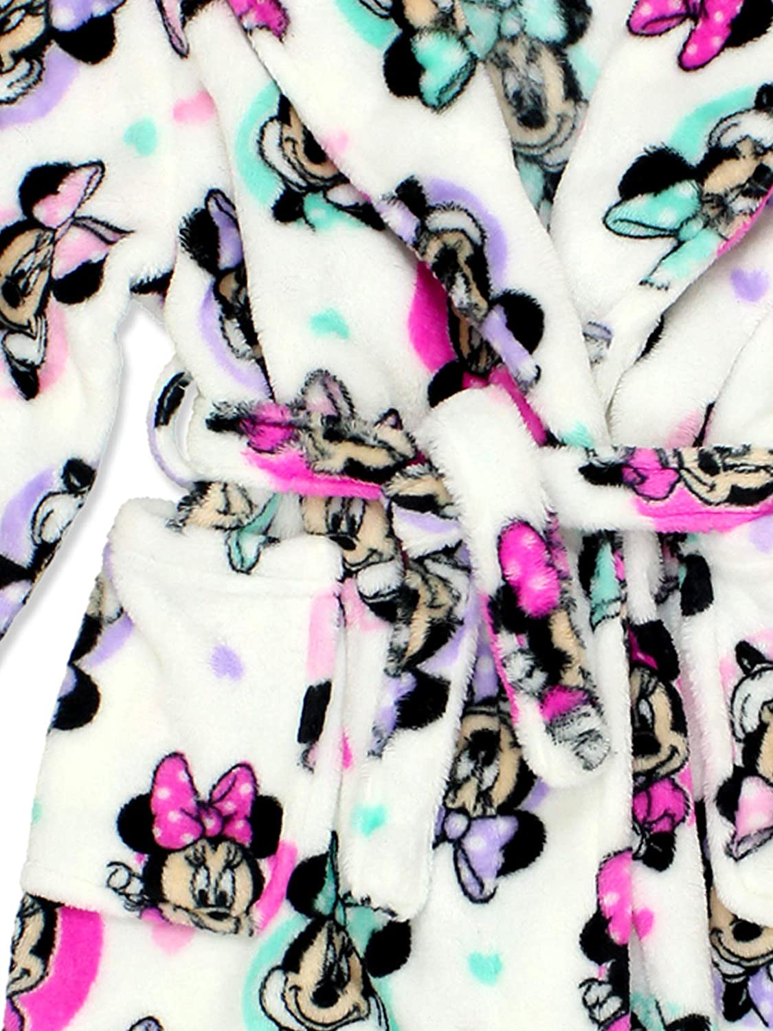 Minnie Mouse Girl'S Plush Fleece Bathrobe Robe Apparel & Accessories > Clothing > Sleepwear & Loungewear > Robes Kylie Max   