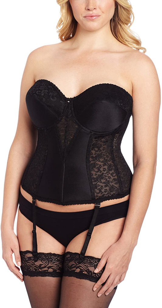Carnival Women'S Full Figure Lace Corset Bra Apparel & Accessories > Clothing > Underwear & Socks > Lingerie Carnival Black 42DD 