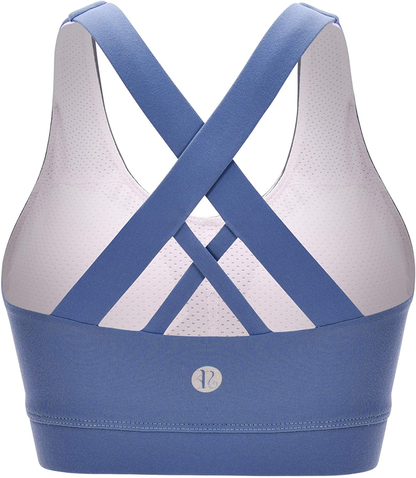 RUNNING GIRL Sports Bra for Women, Criss-Cross Back Padded Strappy Sports Bras Medium Support Yoga Bra with Removable Cups Apparel & Accessories > Clothing > Underwear & Socks > Bras Kylie Max   