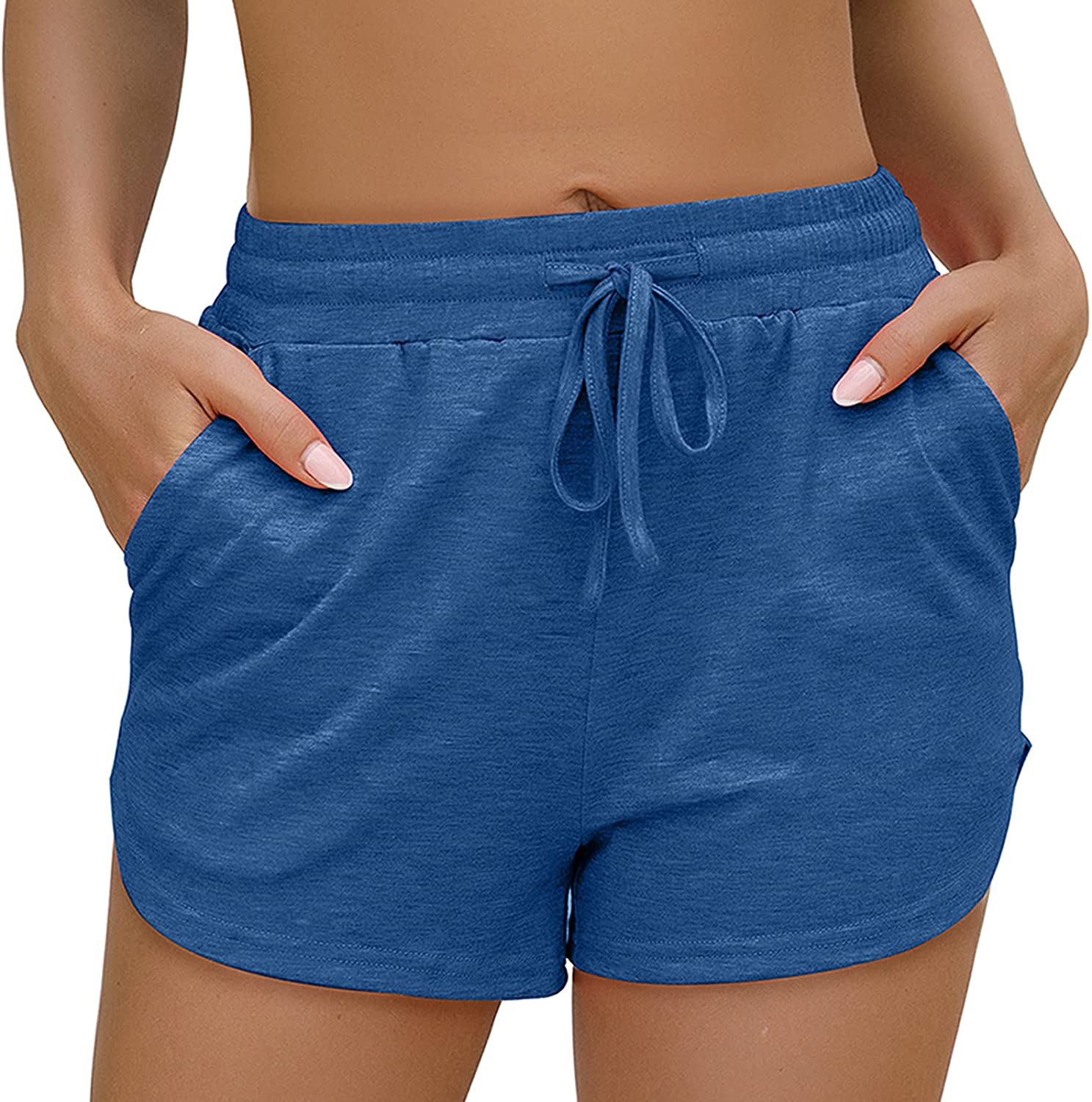 OFEEFAN Womens Athletic Shorts Running Dolphin Shorts with Pockets and Drawstring Apparel & Accessories > Clothing > Shorts Kylie Max   