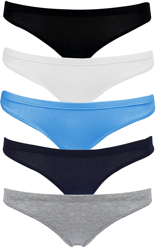 Emprella Cotton Underwear Women, 8 or 5 Pack Womens Bikini Seamless Ladies Cheeky Panty Apparel & Accessories > Clothing > Underwear & Socks > Underwear Emprella 5 Pack Assorted Large 