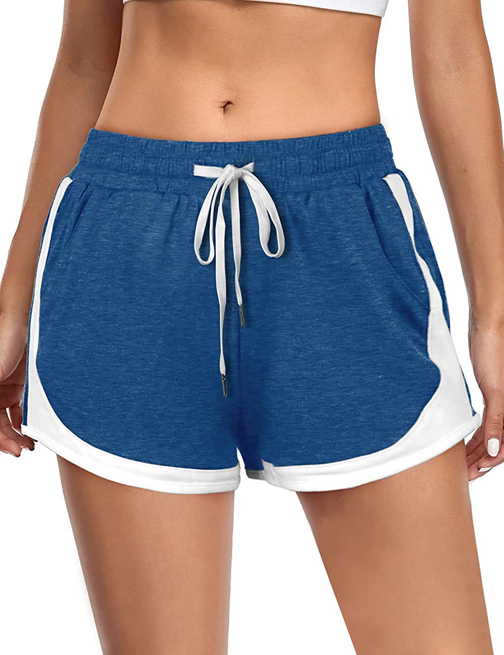 WIHOLL Womens Shorts for Summer Workout Running Shorts with Pockets Drawstring Apparel & Accessories > Clothing > Shorts Kylie Max   