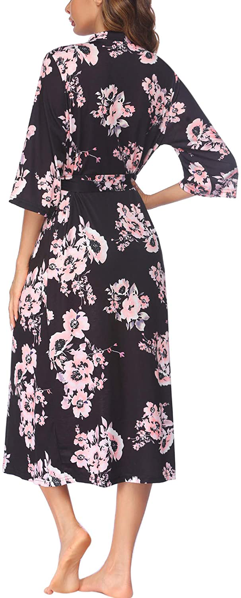Ekouaer Womens Robes, Lightweight Cotton Robe Soft Sleepwear Ladies Loungewear Dressing Gown Long Bathrobe Apparel & Accessories > Clothing > Sleepwear & Loungewear > Robes Ekouaer   