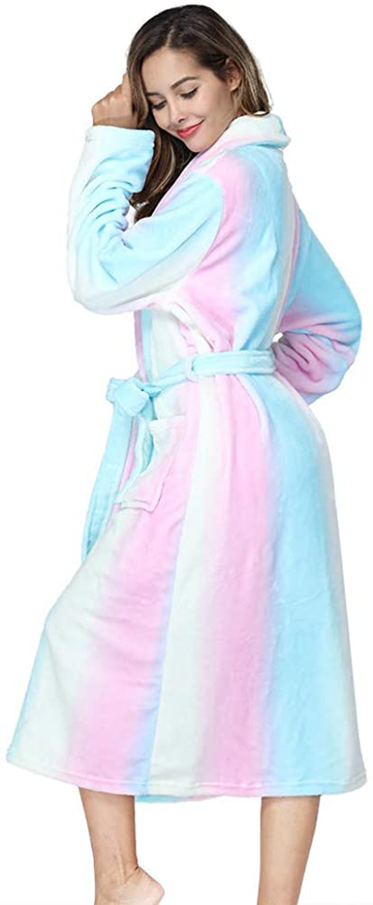 RONGTAI Womens Bathrobe Ladies Fleece Plush Warm Long Robes Apparel & Accessories > Clothing > Sleepwear & Loungewear > Robes Kylie Max   