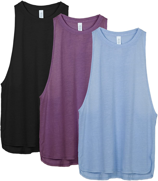 Icyzone Workout Tank Tops for Women - Running Muscle Tank Sport Exercise Gym Yoga Tops Athletic Shirts(Pack of 3) Apparel & Accessories > Clothing > Activewear Kylie Max   