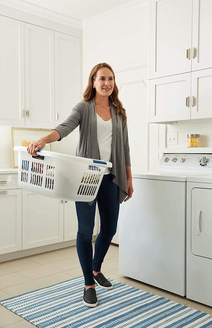 Rubbermaid Laundry Basket, XL Hip-Hugger Basket, 2.1-Bushel, White, Laundry, Storage, Bathroom, Bedroom, Home Closet Clothes Basket Apparel & Accessories > Clothing > Underwear & Socks > Underwear Rubbermaid   