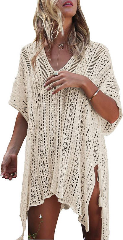 Wander Agio Beach Swimsuit for Women Sleeve Coverups Bikini Cover up Net Apparel & Accessories > Clothing > Swimwear Kylie Max   