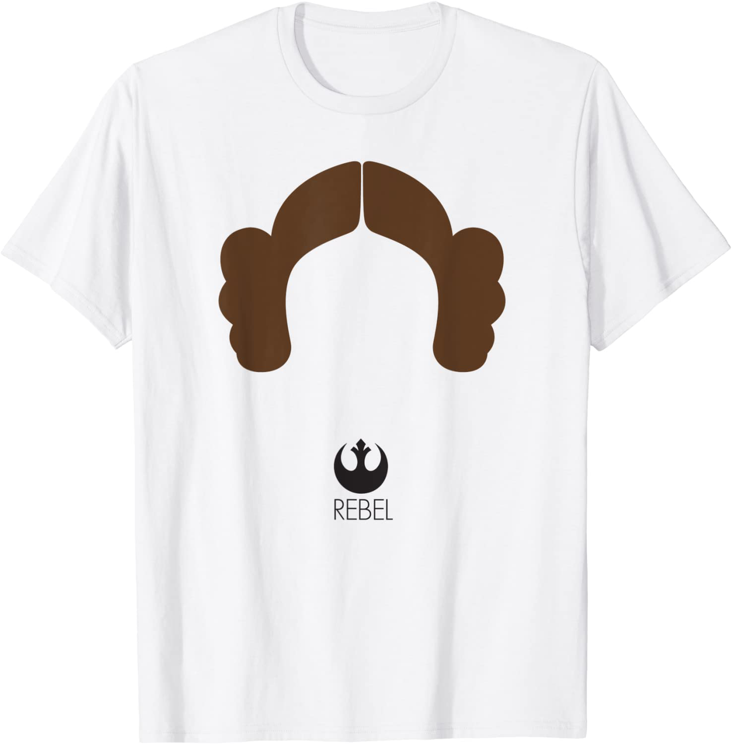 Star Wars Princess Leia Hair Icon Rebel Alliance T-Shirt T-Shirt Apparel & Accessories > Clothing > Activewear Kylie Max   