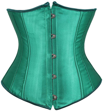 Frawirshau Women'S 9427 Lace up Boned Underbust Waist Trainer Corset Apparel & Accessories > Clothing > Underwear & Socks > Lingerie frawirshau Green-7055 Large 