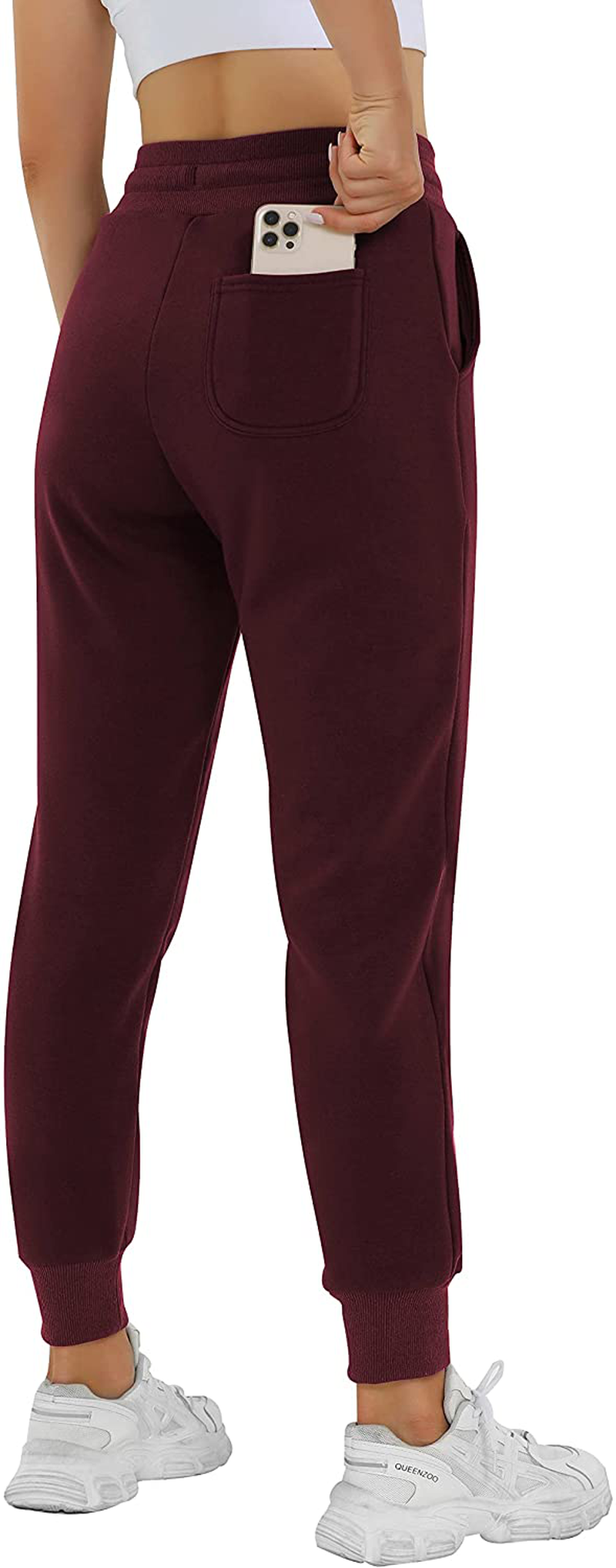 Heathyoga Fleece Lined Joggers for Women Thermal Sweatpants for Women Joggers with Pockets Workout Pants Running Pants Apparel & Accessories > Clothing > Activewear Kylie Max   