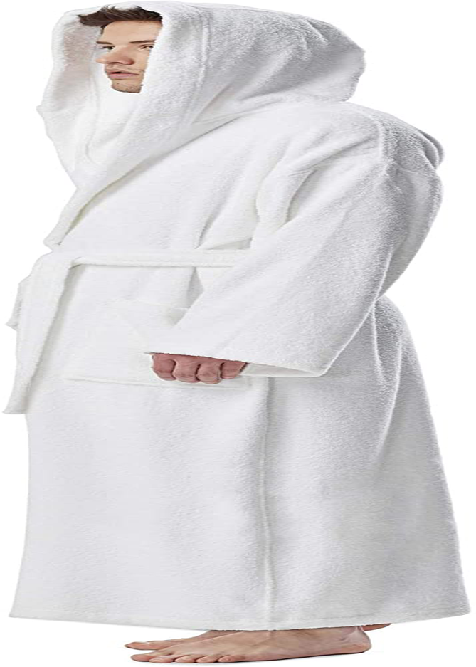 Arus Men'S Hooded Classic Bathrobe Turkish Cotton Robe with Full Length Options Apparel & Accessories > Clothing > Sleepwear & Loungewear > Robes Kylie Max   