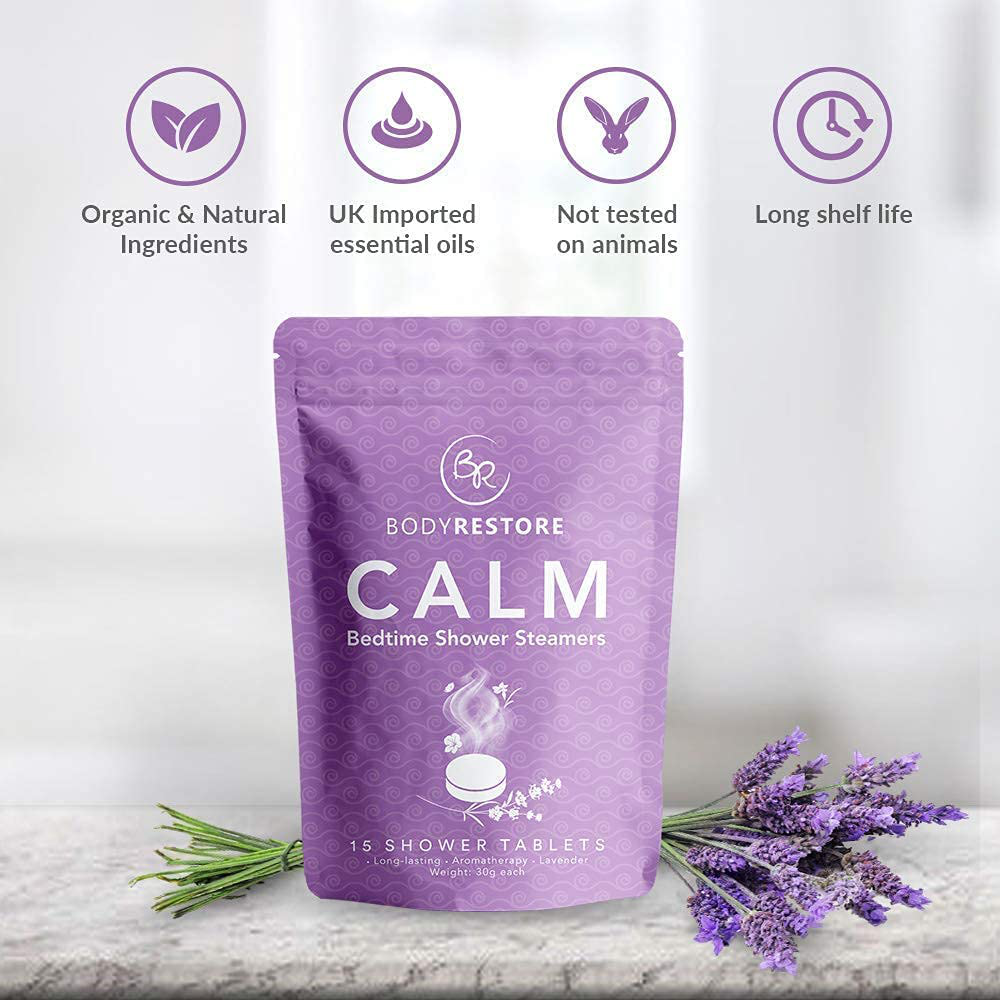 BodyRestore Shower Steamers (Pack of 15) Gifts for Women and Men - Lavender Essential Oil Scented Aromatherapy Shower Bomb, Nighttime Relaxation & Unwind Shower Tablets Arts & Entertainment > Party & Celebration > Gift Giving Body Restore   