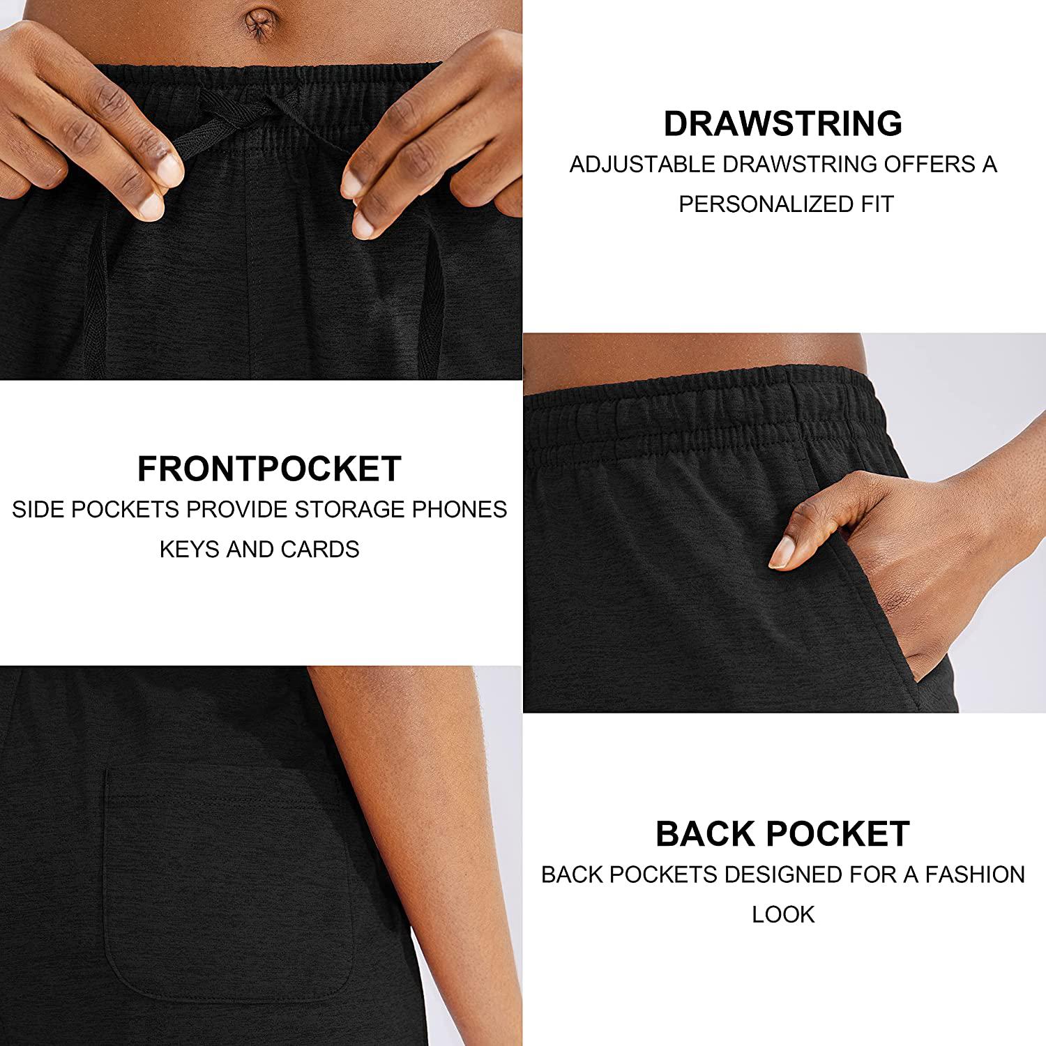 G Gradual Women'S Bermuda Shorts Jersey Shorts with Deep Pockets 7" Long Shorts for Women Lounge Walking Athletic Apparel & Accessories > Clothing > Shorts Kylie Max   