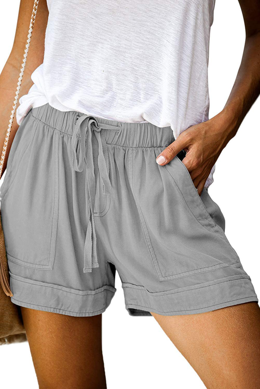 KISSMODA Womens Summer Shorts Leopard/Camo/Solid/Floral Print Elastic Waist Pocketed Casual Pants Apparel & Accessories > Clothing > Shorts Kylie Max   