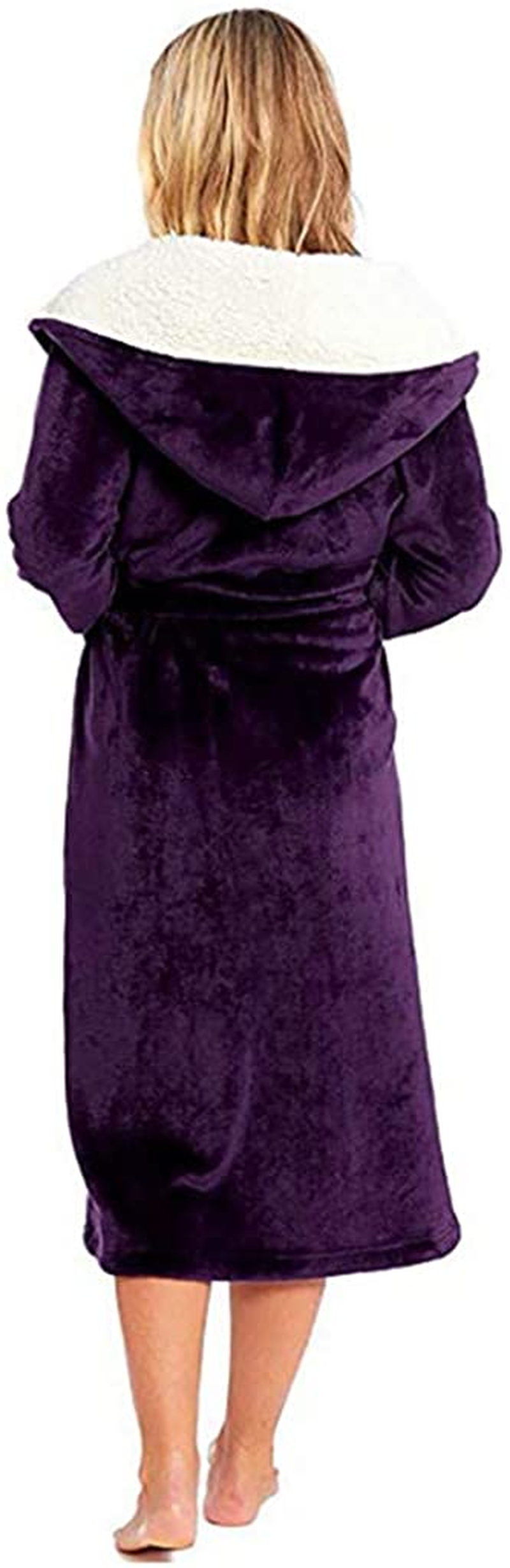 Women'S Autum Winter plus Size Hooded Jumpsuit Pajamas Robe,Loose Long Bathrobe Sleepwear Loungewear Negligees Nightgowns Apparel & Accessories > Clothing > Underwear & Socks > Shapewear AKshehe   