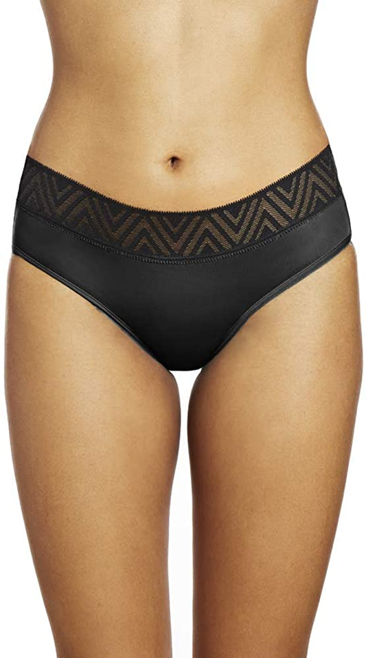 Thinx Hiphugger Menstrual Underwear| Period Underwear for Women| Period Panties Apparel & Accessories > Clothing > Underwear & Socks > Underwear THINX Black (Super Absorbency) X-Small 