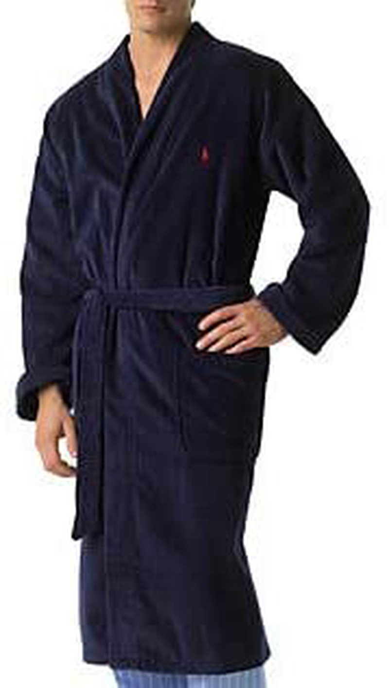 Polo Ralph Lauren Underwear Men'S Solid Velour Kimono Robe, Cruise Navy, Blue, M Apparel & Accessories > Clothing > Sleepwear & Loungewear > Robes Kylie Max   