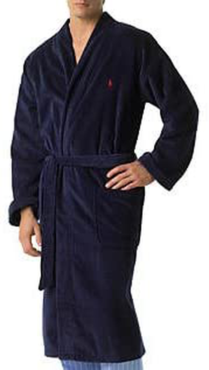 Polo Ralph Lauren Underwear Men'S Solid Velour Kimono Robe, Cruise Navy, Blue, M Apparel & Accessories > Clothing > Sleepwear & Loungewear > Robes Kylie Max   