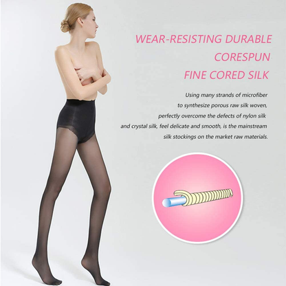 WEANMIX Women'S Control Top Compression Pantyhose Solid Color Tights Silky Soft Stockings with Reinforced Toe Apparel & Accessories > Clothing > Underwear & Socks > Shapewear WEANMIX   