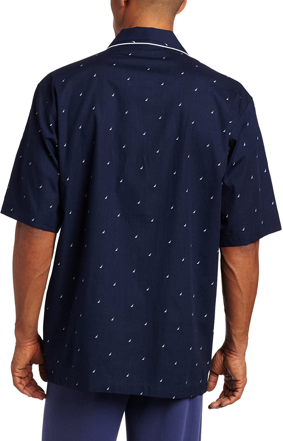 Nautica Men'S Short Sleeve 100% Cotton Soft Woven Button down Pajama Top Apparel & Accessories > Clothing > Sleepwear & Loungewear > Pajamas Kylie Max   