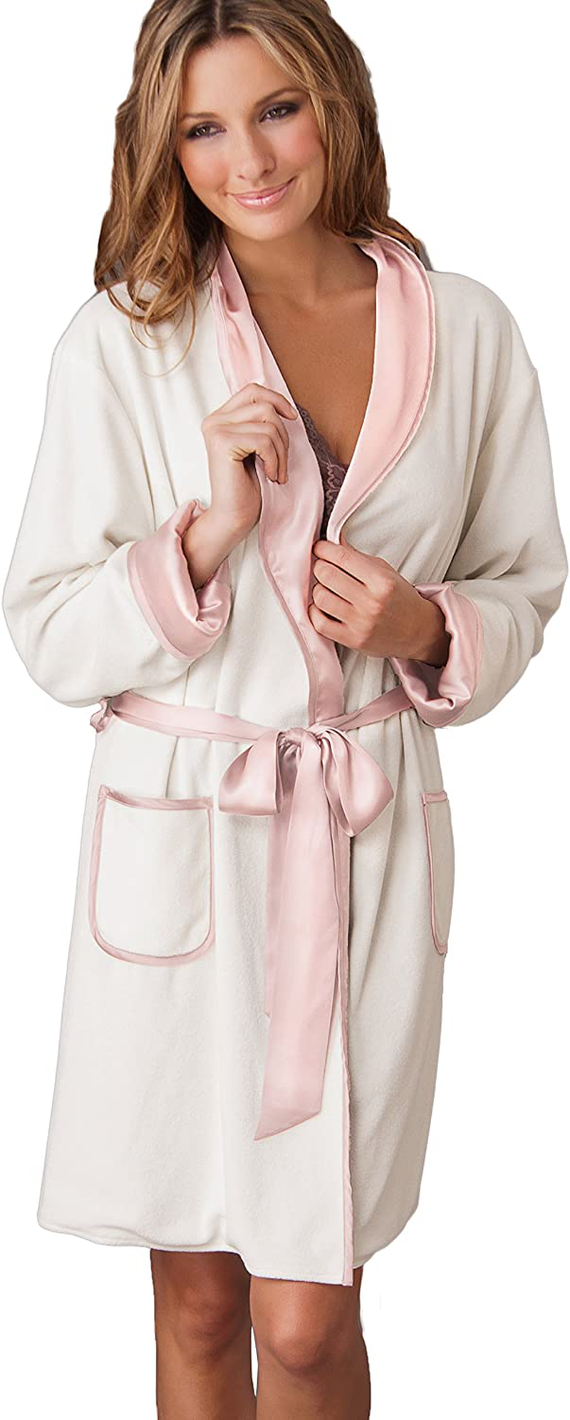 Julianna Rae Women'S Cieli Short Robe, Spa Wrap, Fully Reversible Robe, Luxurious Silk Sash, Lingerie Apparel & Accessories > Clothing > Sleepwear & Loungewear > Robes Julianna Rae   