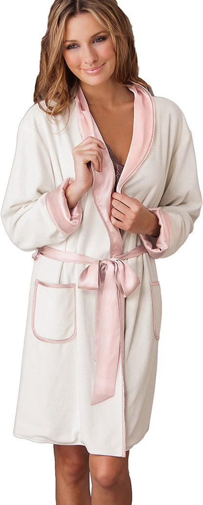 Julianna Rae Women'S Cieli Short Robe, Spa Wrap, Fully Reversible Robe, Luxurious Silk Sash, Lingerie Apparel & Accessories > Clothing > Sleepwear & Loungewear > Robes Julianna Rae   