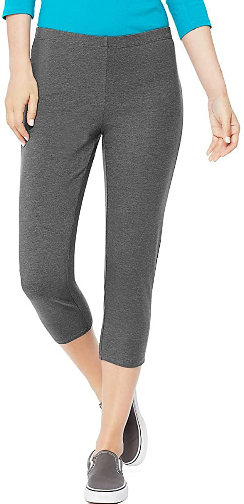Hanes Women's Stretch Jersey Capri Apparel & Accessories > Clothing > Activewear Hanes Women's Activewear Charcoal Heather XX-Large 