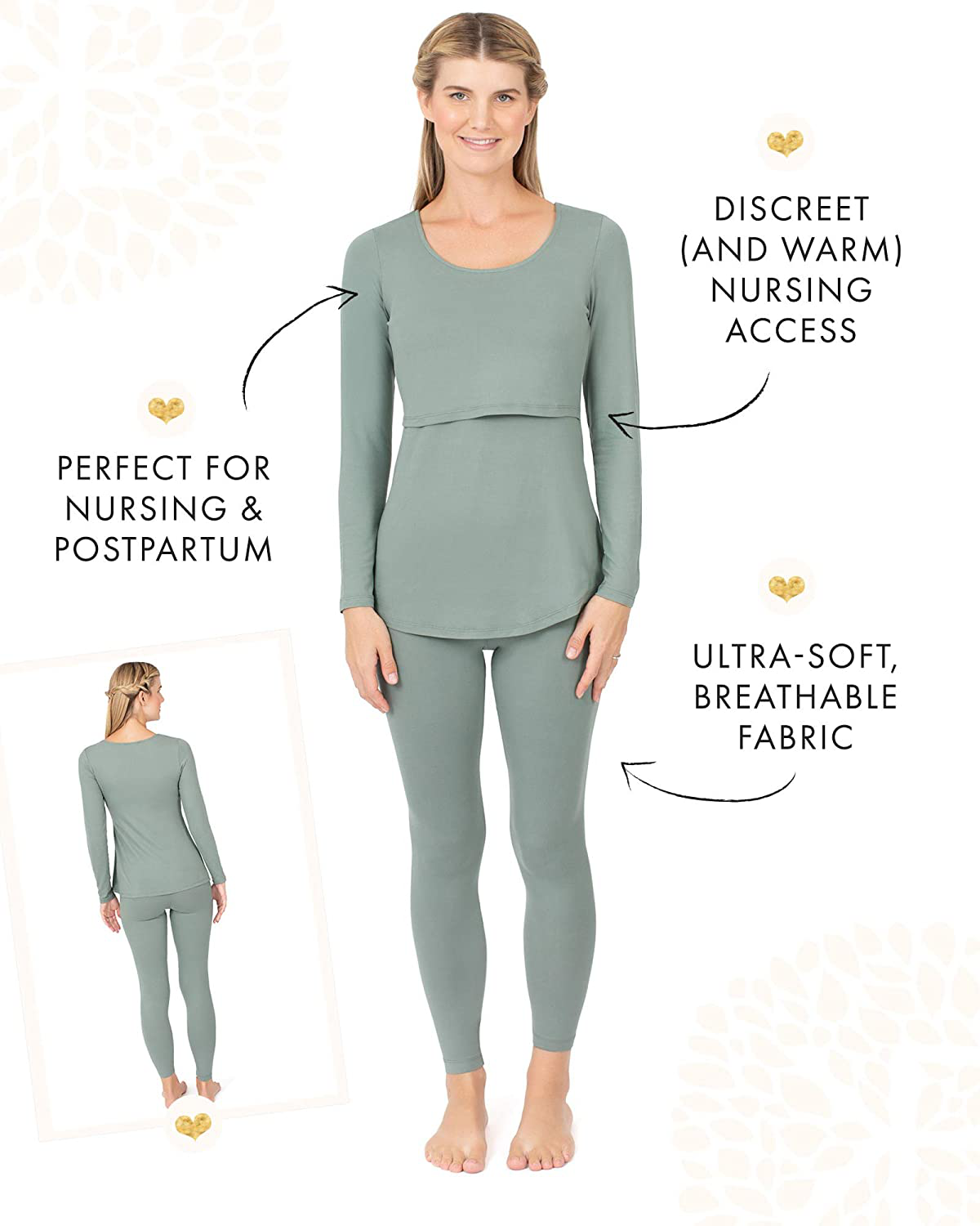 Kindred Bravely Jane Nursing Pajama Set | Nursing Pajamas for Breastfeeding Apparel & Accessories > Clothing > Sleepwear & Loungewear > Pajamas Kindred Bravely   
