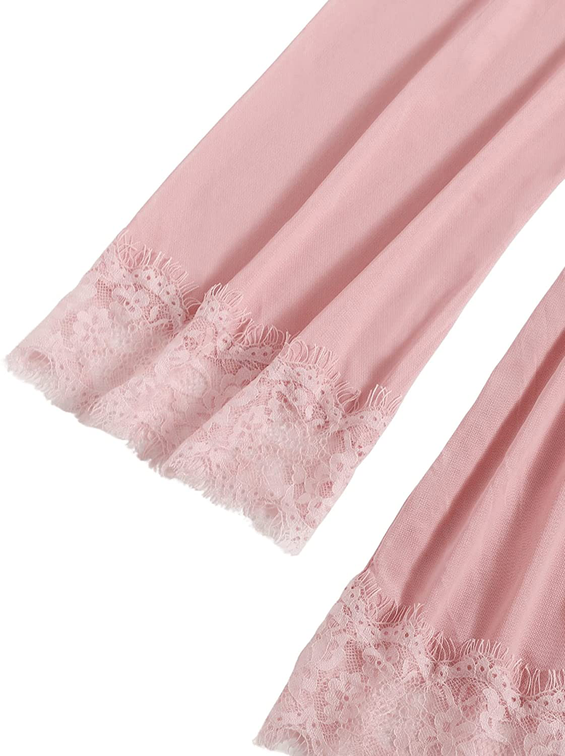 SOLY HUX Women'S 3 Piece Contrast Lace Sleepwear Cami Top and Shorts Pajama Set with Belted Robe Apparel & Accessories > Clothing > Sleepwear & Loungewear Kylie Max   