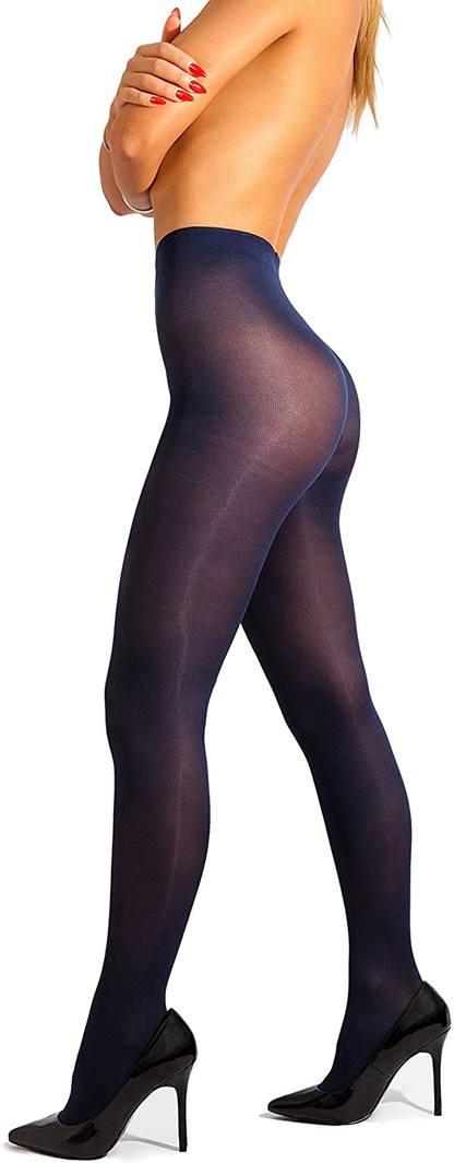 Sofsy Opaque Microfibre Tights for Women - Invisibly Reinforced - Footed Pantyhose High Waist for Women 40Den [Made in Italy] Apparel & Accessories > Clothing > Underwear & Socks > Shapewear KYLIE MAX   