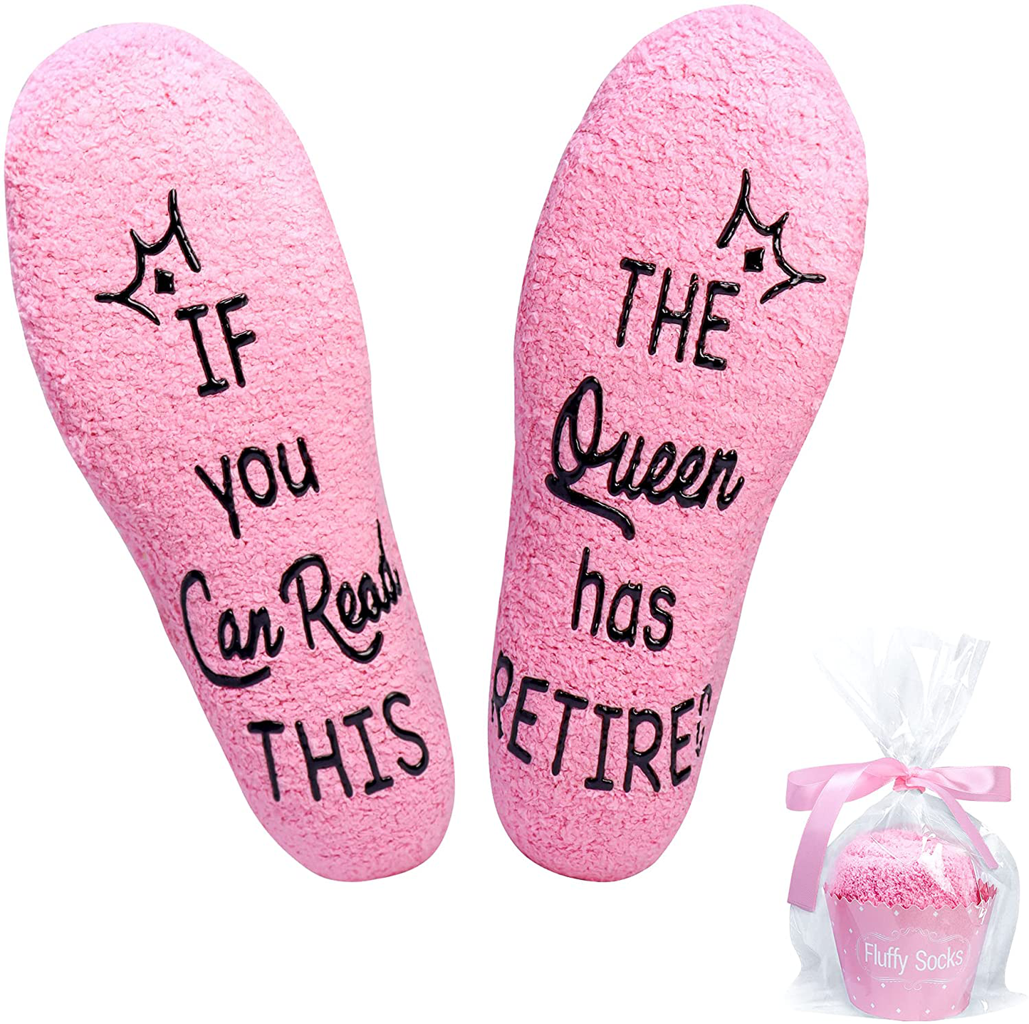 Valporia Retirement Gifts for Women 2021 Insulated Wine Tumbler with Sayings + If You Can Read This Socks + Wine Stopper for Women Birthday Gifts for Women Rose Gold Stainless Steel Xmas Gifts Arts & Entertainment > Party & Celebration > Gift Giving Valporia   