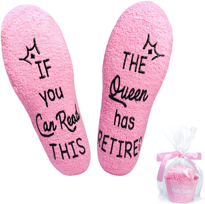 Valporia Retirement Gifts for Women 2021 Insulated Wine Tumbler with Sayings + If You Can Read This Socks + Wine Stopper for Women Birthday Gifts for Women Rose Gold Stainless Steel Xmas Gifts Arts & Entertainment > Party & Celebration > Gift Giving Valporia   