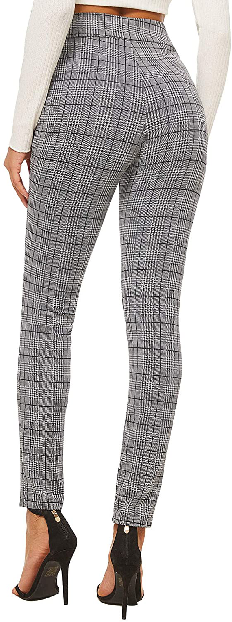 SweatyRocks Women's Casual Skinny Leggings Stretchy High Waisted Work Pants Apparel & Accessories > Clothing > Activewear SweatyRocks   