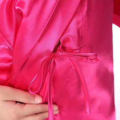 Children'S Silk Stain Pure Kimono Wedding Dressing Gown Kimono Robes Bridal Lingerie Sleepwear Apparel & Accessories > Clothing > Sleepwear & Loungewear > Robes Yesky   