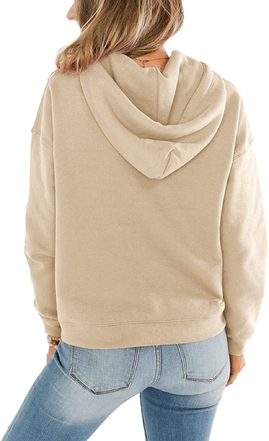 ORANDESIGNE Women’S Casual Hoodies Long Sleeve Pullover Tops Loose Lightweight Sweatshirt with Pocket Apparel & Accessories > Clothing > Activewear Kylie Max   