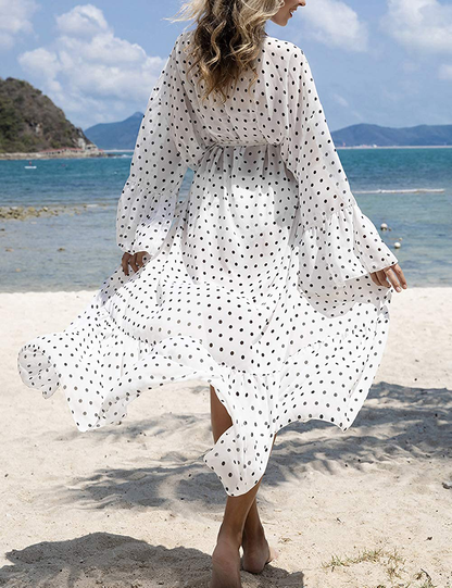 Bsubseach Womens Chiffon/Rayon Beach Blouses Kimono Cardigan Long Bikini Cover Up Apparel & Accessories > Clothing > Swimwear Kylie Max   