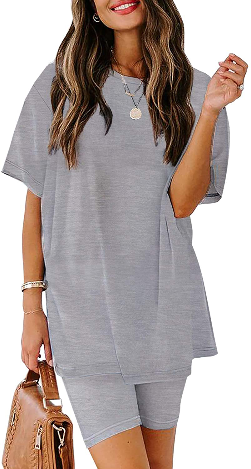 luvamia Women Tie Dye Pajama Sets Long Sleeve Tops and Pants PJ Sets Joggers Loungewear Sleepwear Apparel & Accessories > Clothing > Sleepwear & Loungewear > Pajamas KYLIE MAX Short Set-grey X-Large 